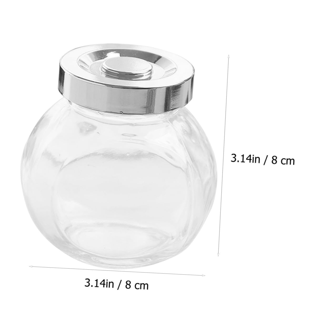 Toyvian 8 Stück Glas Vorratsbehälter für Lebensmittel mit Luftdichtem Verschluss Transparent Rund Leicht zur Küche Aufbewahrung von Trockenfrüchten