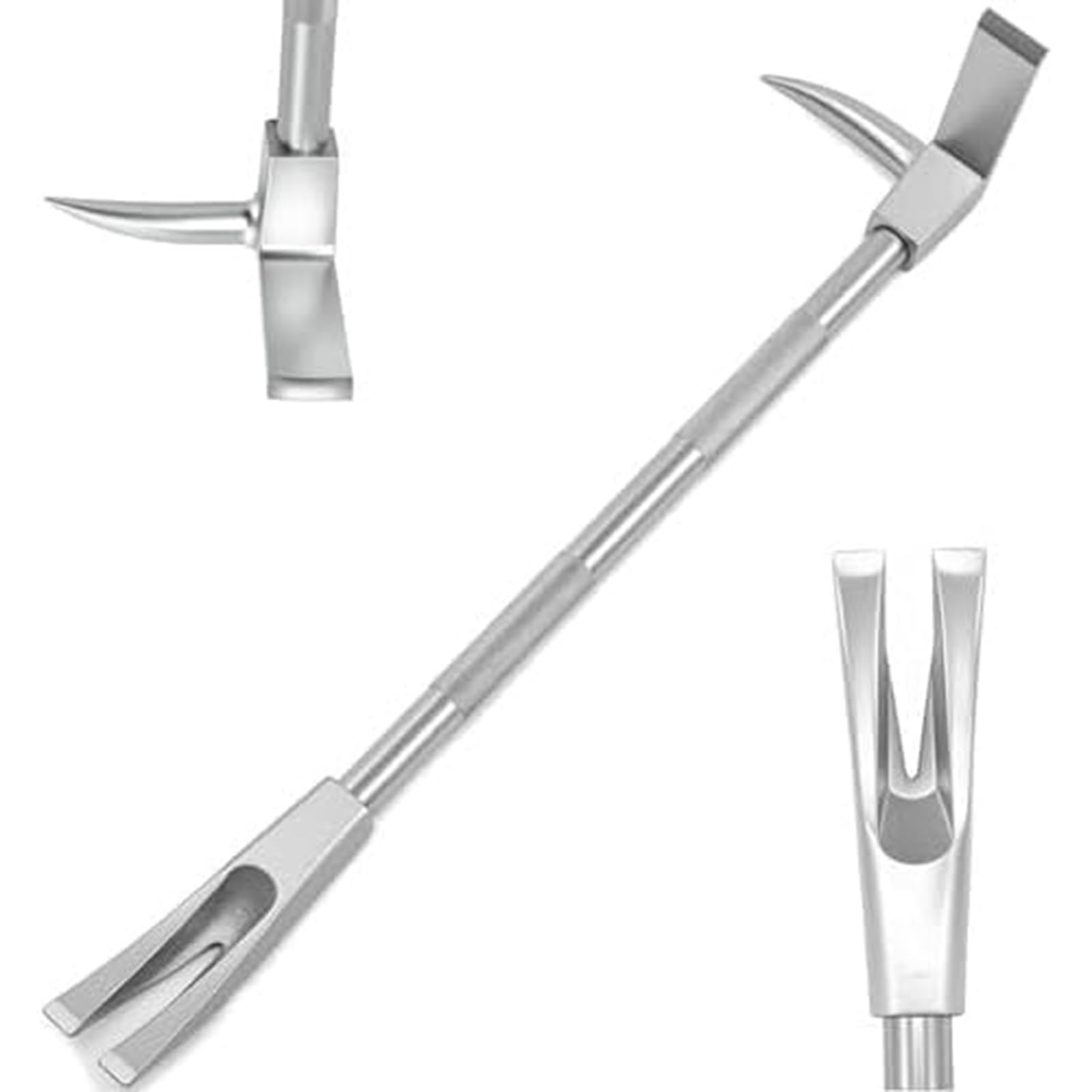 Wielofunkcyjny łom rozbiórkowy, narzędzie Halligan Bar, łom ratunkowy z metalowym pazurem tnącym, widelec kolcowy 3 w 1, narzędzie wejściowe ze stali węglowej 76 cm