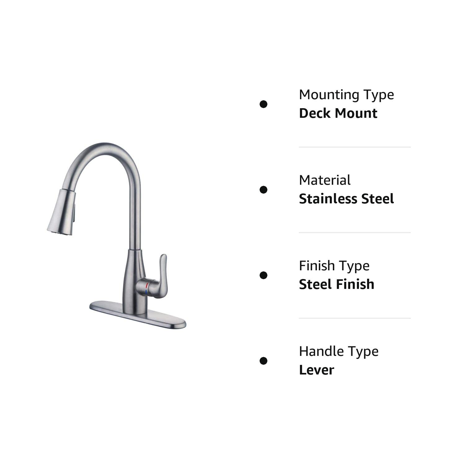 Glacier Bay McKenna SingleHandle PullDown Sprayer Kitchen Faucet in