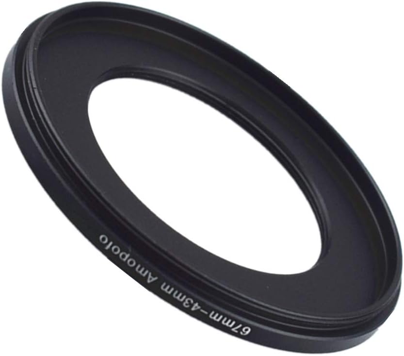 67mm to 43mm /67mm-43mm Step-Down Ring Filter Adapter for All Brands UV,ND,CPL,Metal Step-Down Ring Adapter