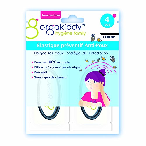 Orgakiddy 4 Élastiques Préventifs Anti-Poux