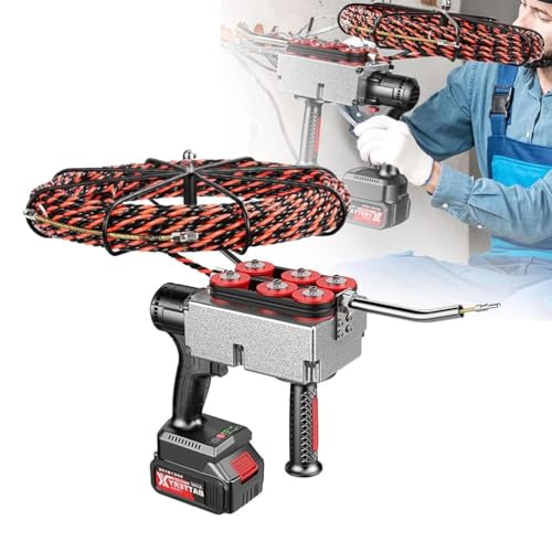 Extractor de cables eléctrico inalámbrico que evita atascos en conductos estrechos con fuerza 130kg 2