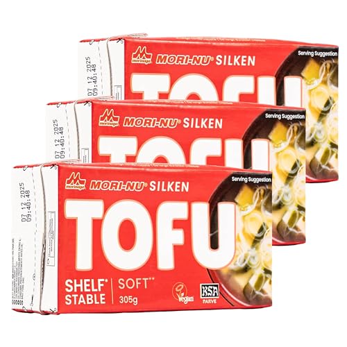 3er Pack Tofu Soft/weich 305 g - Seidentofu Naturtofu hergestellt aus ausgesuchten Sojabohnen 100% Vegan