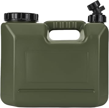 10L Portable Water Carrier Jerry Can | No Leakage Camping Bucket with Spigot Emergency Water Storage Tank for Vehicle Car Outdoor Hiking Picnic Emergency Hurricane Supplies
