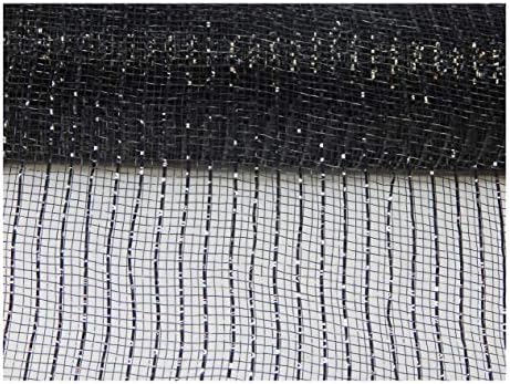 Floral Supply Online - 10 inch x 30 feet Black Metallic Mesh Ribbon. The Exclusive Metallic Mesh with A Unique Touch of Color and Sparkle.