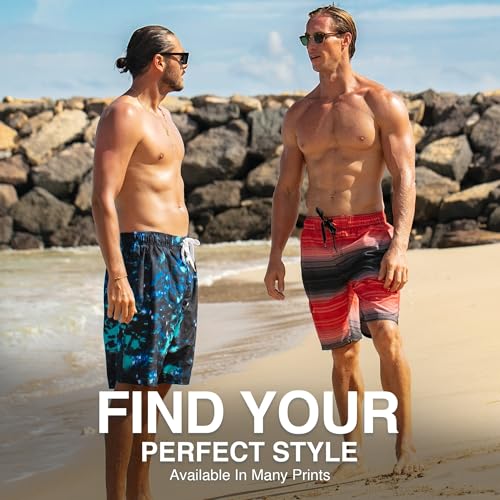 Image of Kanu Surf Men's Big Viper Extended Size Stripe Swim Trunk