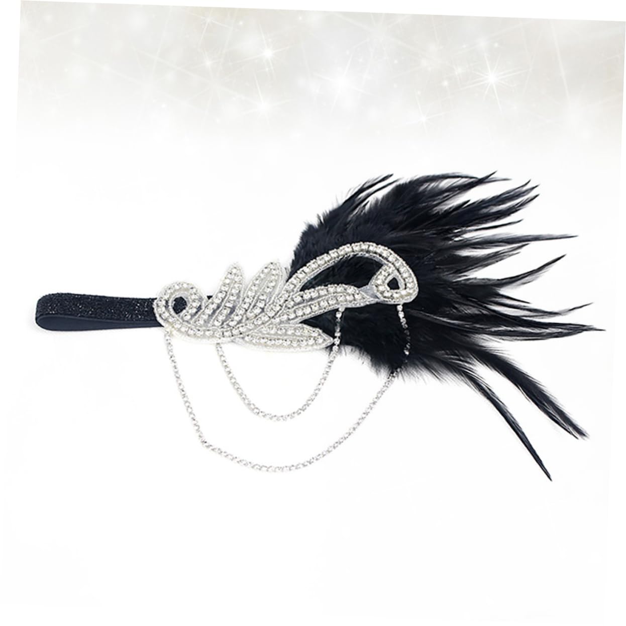 FRCOLOR 3stücke Rhinestone Haarband Im Europäischen Retro-stil Elegantes Accessoire Für Bühnenaufführungen Und Partys Schwarz Mit Weißen Strasssteinen Für Frauen Und Festliche