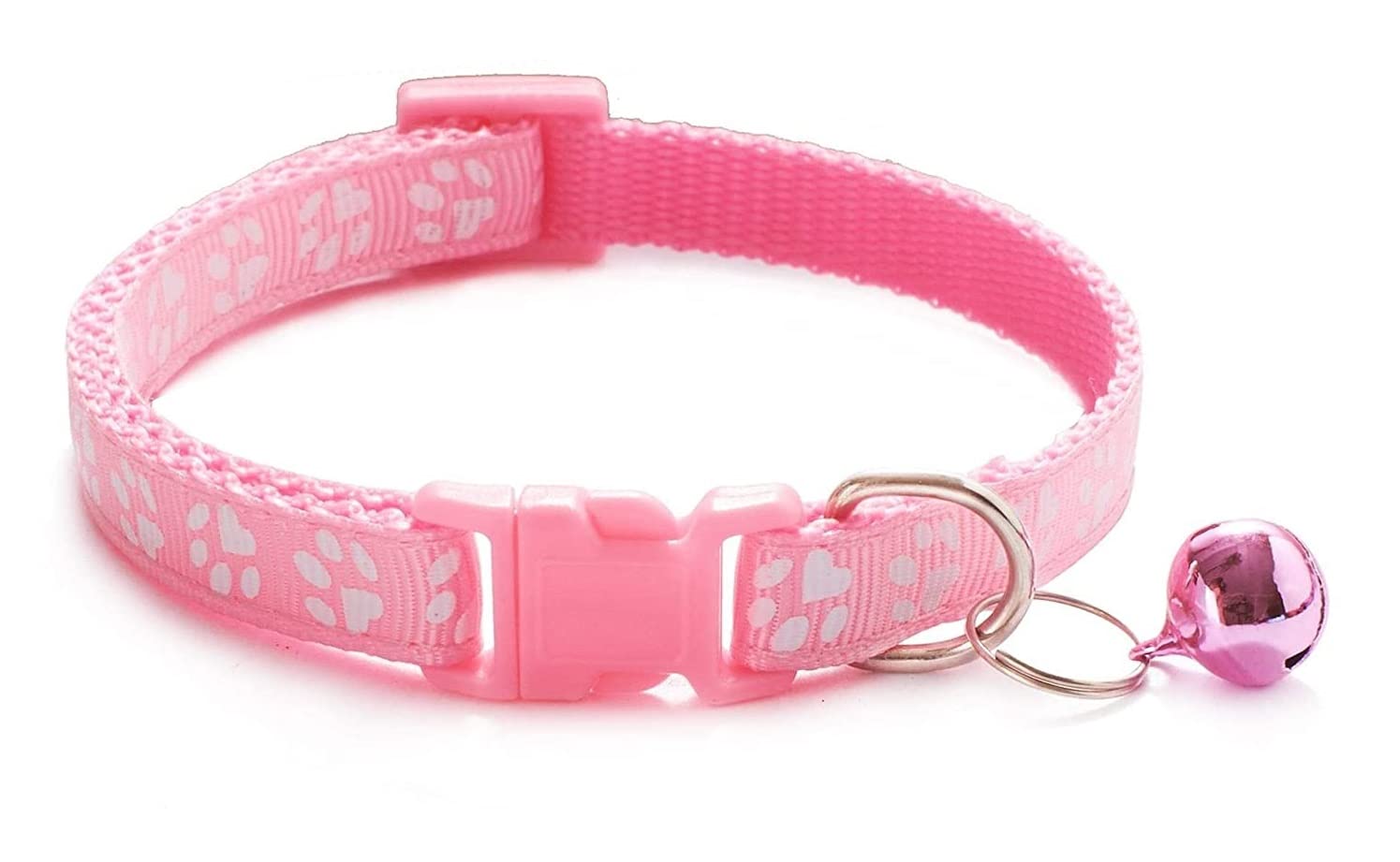 RvPaws Imported Printed Collars with Bell for Dog, Puppy and Cat Collar Paw Print, Small, Pink (B09J2BDWWH) Amazon Price History, Amazon Price Tracker