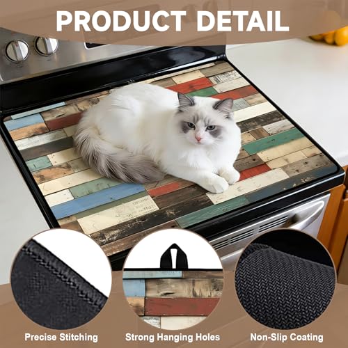 Image of Versatile Stove Guard Mat for Electric Stoves - All-in-One Heat-Resistant Protector Mat, Non-Slip Kitchen Counter Mat 28''x20''