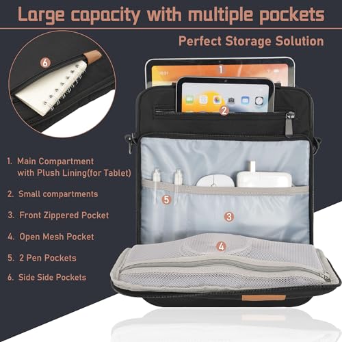 Image of 9-11 Inch Tablet Sleeve Bag, Padded Protective Travel Carrying Case for iPad A16 2025, iPad Air 11 inch M3 M2, iPad Pro M5 /M4 11 inch, iPad 10 /9 /8 /7th, Galaxy Tab A9+ /S9 /S8 11 inch