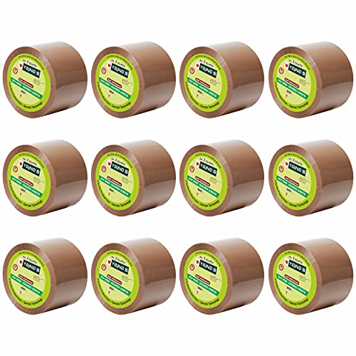 Image of YAJNAS BOPP Packaging Tape | 48 mm x 35 Meter (2 Inch x 35 Meter) | Packing Tape Rolls, Heavy Duty Tape, Cello Tape for Packaging, Decorating & DIY- 50 Micron, Brown, Pack of 72