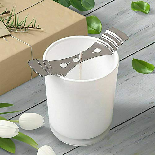 120pcs Cotton Candle Wicks (4inch) with 100pcs Candle Wick Stickers and 1pcs Centering Device 20pcs Metal Candle Wick Sustainer Tabs for Candle DIY, Candle Making Kit