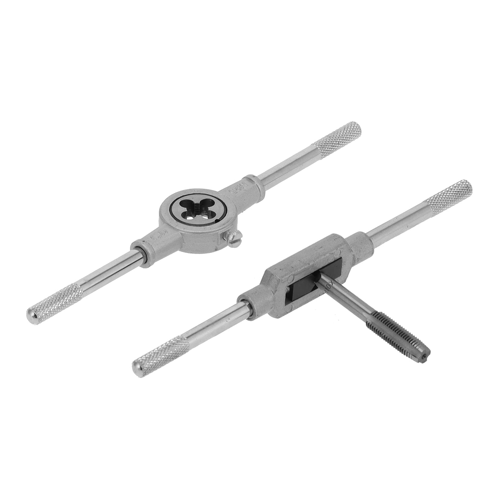 Kit di filettatrici, set di strumenti per la riparazione di filetti in acciaio legato con chiave fissa, 11 filettatrici e 11 maschiature per la lavorazione manuale di filettature i