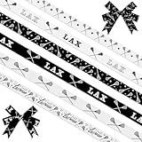 🥍【Style】: The lacrosse ribbons are designed with exquisite patterns, including LAX letters ribbon, black white dots ribbon, lacrosse balls ribbon. These sports themed gift ribbons are brightly colored and can make your party full of special atmospher...