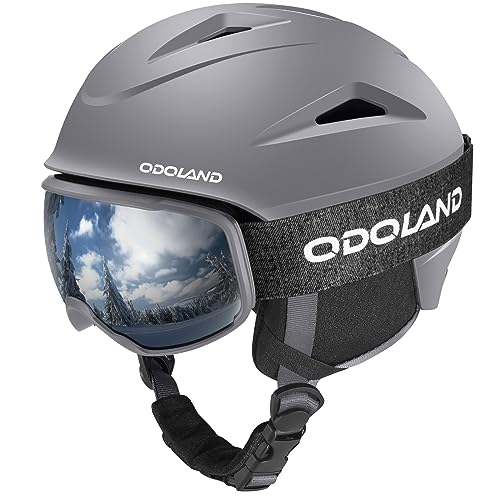 🏂IDEALE PER TUTTI GLI SPORT SULLA NEVE - Bonus una borsa per il trasporto per il casco, puoi portarlo ovunque! Tutti gli amanti degli sport invernali devono avere un casco da sci Odoland con occhiali accattivanti. Non è solo per lo sci. Otterrai una protezione efficace e ultra-comfort, indipendentemente dal fatto che tu stia sciando, pattinando, facendo snowboard o praticando altri sport invernali all'aperto!