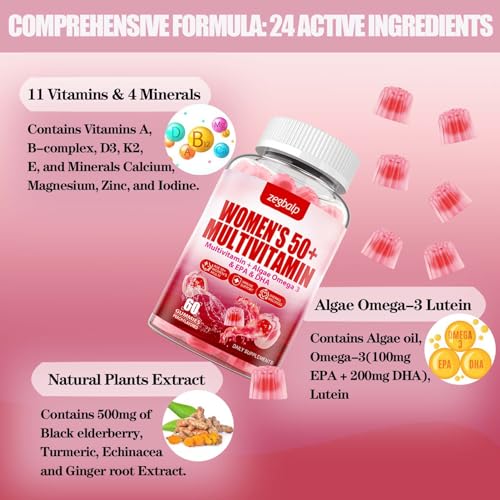 Zegbalp Sugar-Free Womens Multivitamin 50 Plus Gummies With Calcium thumb #2