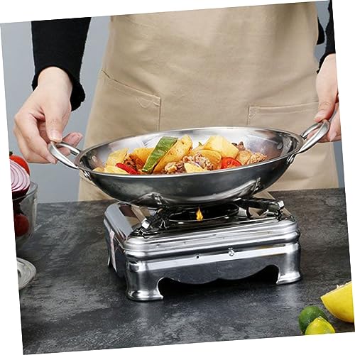 Wok de acero inoxidable con doble mango miniatura 2