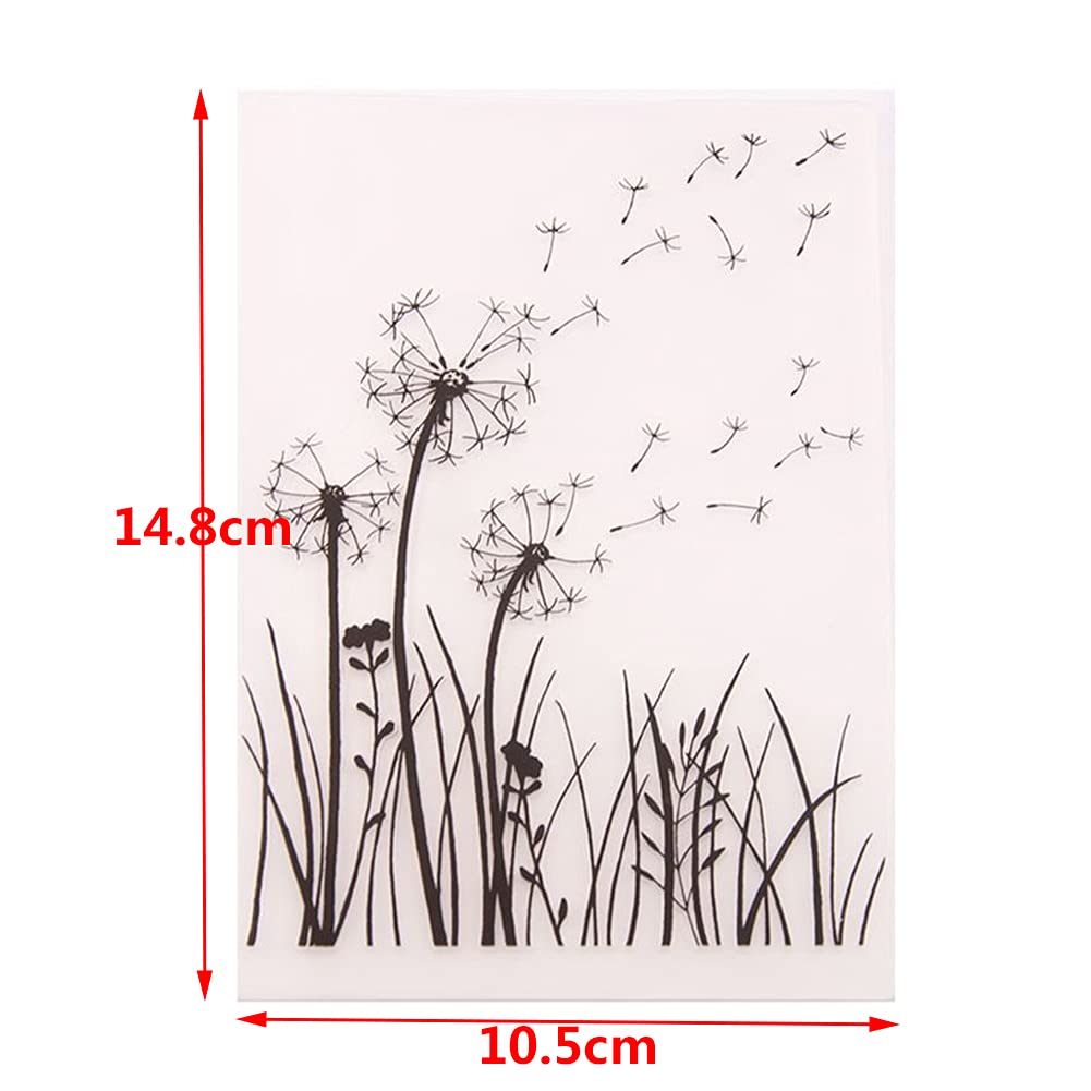 Template Goffratura Dente Di Leone - Stencil Plastica 10.5x14.8cm Per Scrapbooking