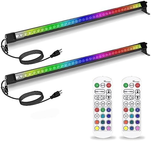 72W Outdoor Wall Washer Light, 48'' Dimmable Color Change RGB LED Wall Washer Light Bar,120V IP67 Waterproof LED Stage Light for Patio Church Landscape Yard Garden 2 Pack RGB-2PACK
