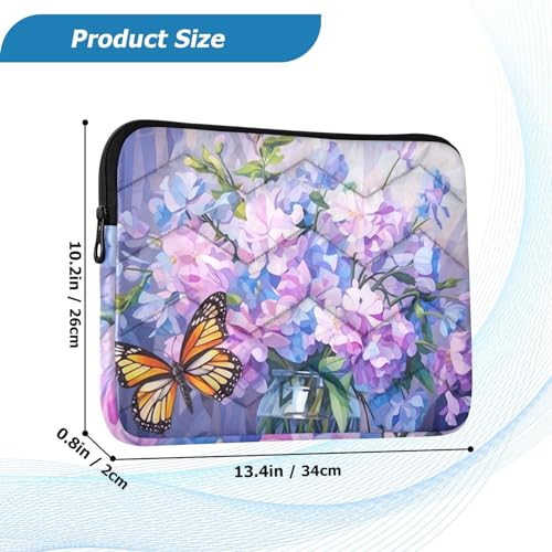 Funda para portátil 13-14 pulgadas impermeable con diseño flores miniatura 3