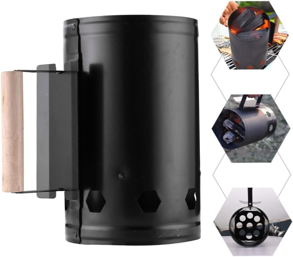 BBQ Charcoal Chimney Starter Stainless Steel Fast Fire Starter Bucket Barbecue Accessories