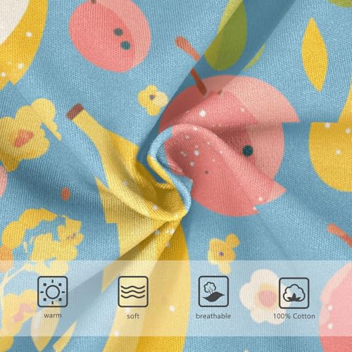 KLL Cute Fruits Bananas Apples Pears Scandinavian Style Baby Boys Cotton Boxer Briefs Cute Children Panties3