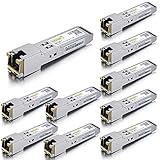10Gtek for Cisco Compatible GLC-T/ SFP-GE-T, Gigabit RJ45 Copper SFP, 1000Base-T Transceiver Module, Pack of 10
