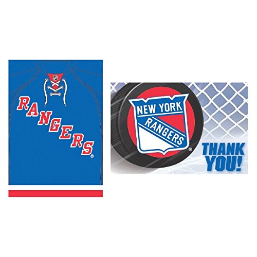 New York Rangers Invitation & Thank You Cards Set - 3 7/8