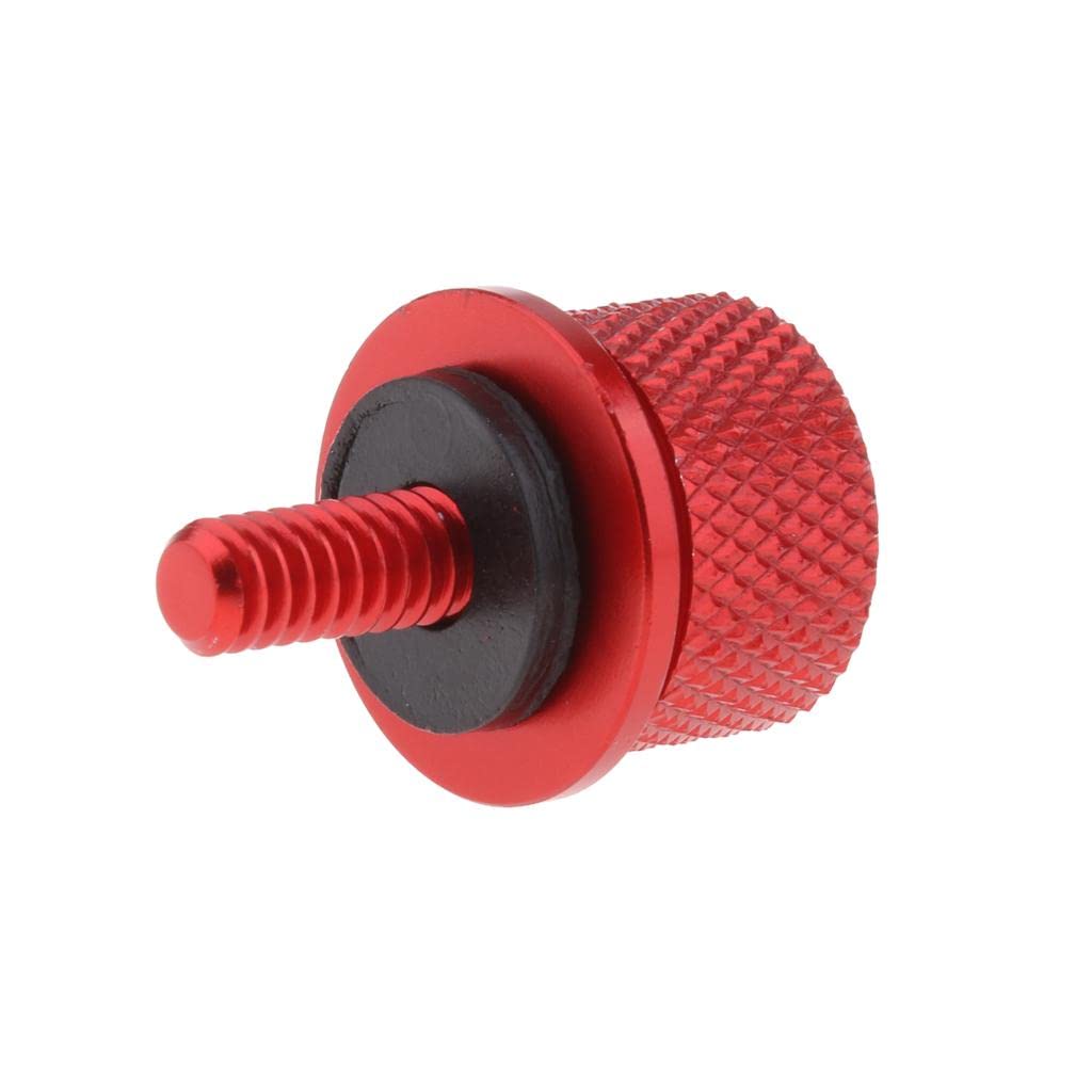 the style sutra 1/4 6mm motorcycle seat mount bolt screw cap for harley sportster 883 red"