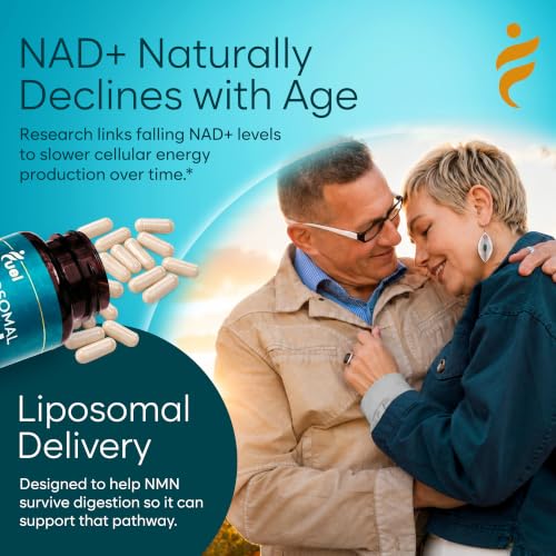 Image of Fuel Liposomal NMN 750mg per Serving (500mg NMN + 250mg TMG) - Enhanced Absorption Nicotinamide Mononucleotide Supplement - NAD+ Support, 60 Capsules, Non-GMO, Lab Tested