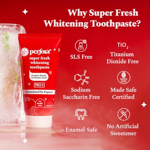 Image of Perfora Teeth Whitening Toothpaste Combo | Super Fresh, Activated Charcoal & Purple Toothpaste | SLS free | Enamel-Safe & Sensitivity-Free Oral Care