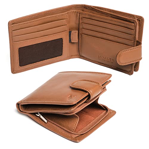 Lavalen Portefeuille Homme Cuir Veritable - Portefeuilles et Portecarte avec Blocage RFID- Porte Monnaie Homme - Grande Capacite Poche à Glissière Pièces de...