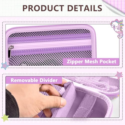 Image of Leayjeen Kids Camera Case Compatible with Dylanto /GKTZ /HiMont /CAMCLID /ESOXOFFORE Kids Instant Print Camera, Christmas Gifts and Birthday Gifts for Kids - Purple Unicorn (Case Only)