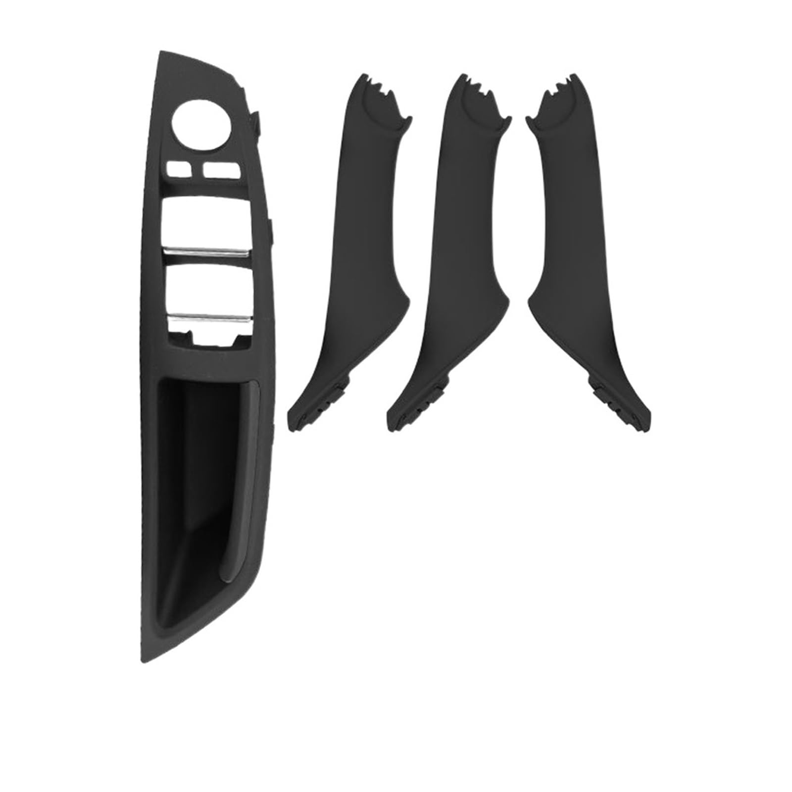 OEXRIGRU Car Interior Door Handles for BMW 5 Series F10 F18 LHD Car Interior Door Handle Plate Decorative Cover 7pcs(Black-B)