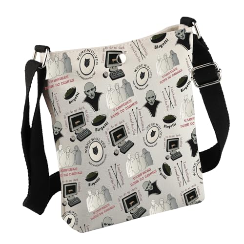 MNIGIU WWDITS Horror Tv Show Inspired Gift Vampire Tv Show Crossbody Bag for Tv Show Fans