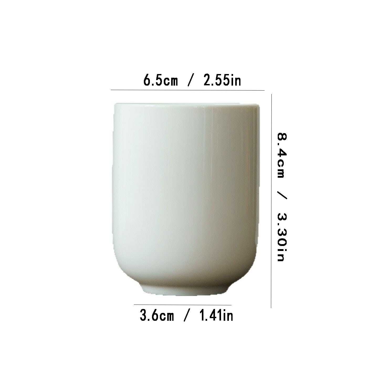 Taza Café Leche Desayuno Taza de Lados Rectos, Taza Desayuno, té cerámica Grande, café y Leche Porcelana Blanca