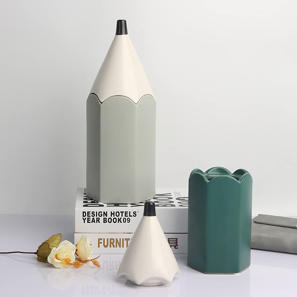 Porte-crayons en céramique en forme de stylo, multi-usage, pot à crayons, organisateur de bureau, pot à ustensiles de maison, pot de rangement artificiel, tasses de rangement en céramique avec