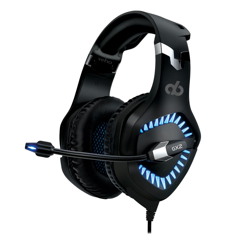 Veho Alpha Bravo by GX-2 - Auriculares para Juegos para PC, Mac, portátiles, con Cable, Compatible con Playstation PS4, micrófono Profesional con cancelación de Ruido, VAB-002-GX-2