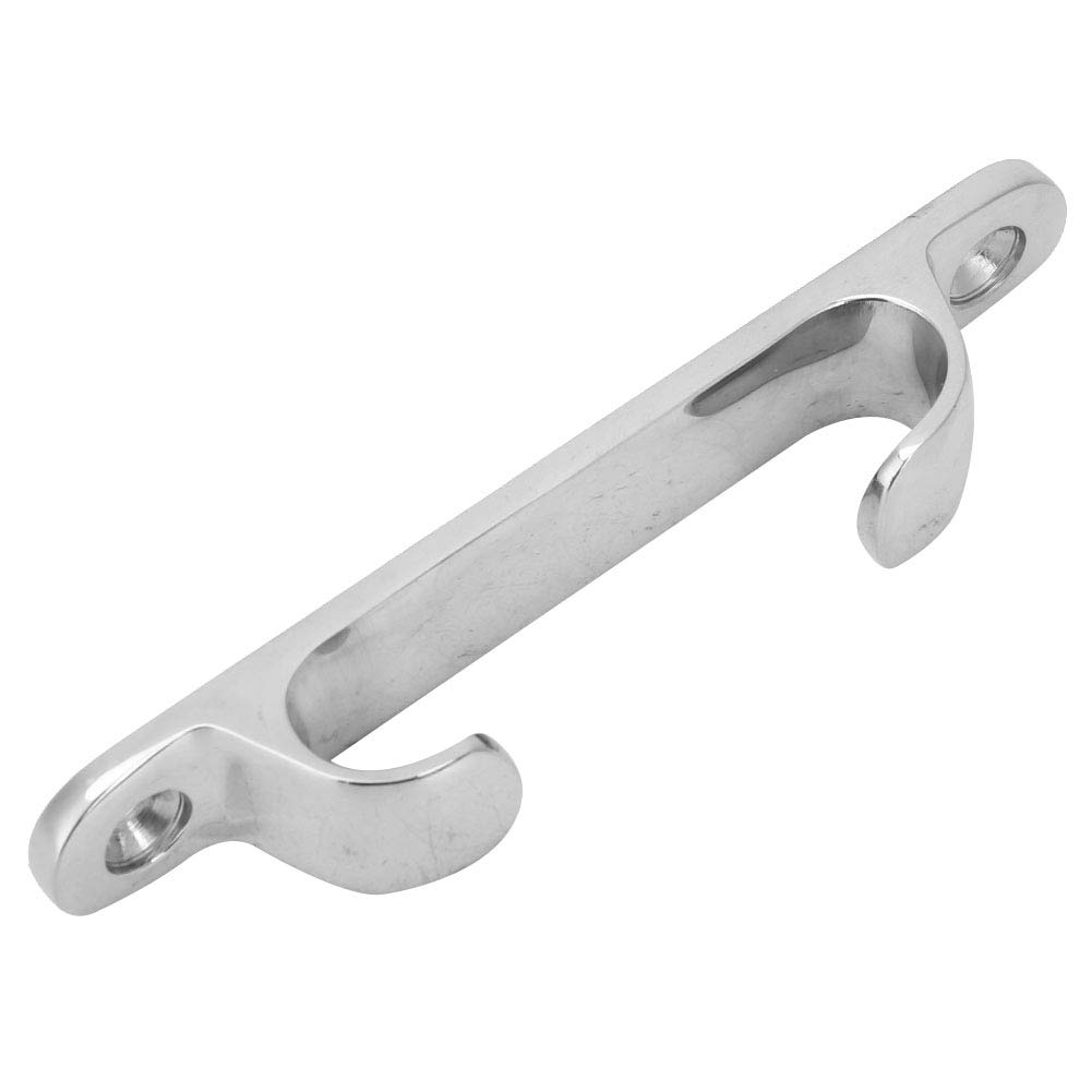 Boat Bow Chock, Stainless Steel Boat Bow Chock Cleat Line, Mirror Polished, Salt Water Resistant, Marine Yacht Hardware, Straight Bearing Housing for Easy Wire Insertion (5 Inch)