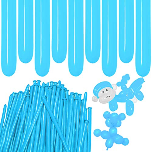 Image of Light Blue Long Balloons Premium 260 Twisting Balloons Animals Magic for Birthday Kids Wedding Party Supply 100pcs