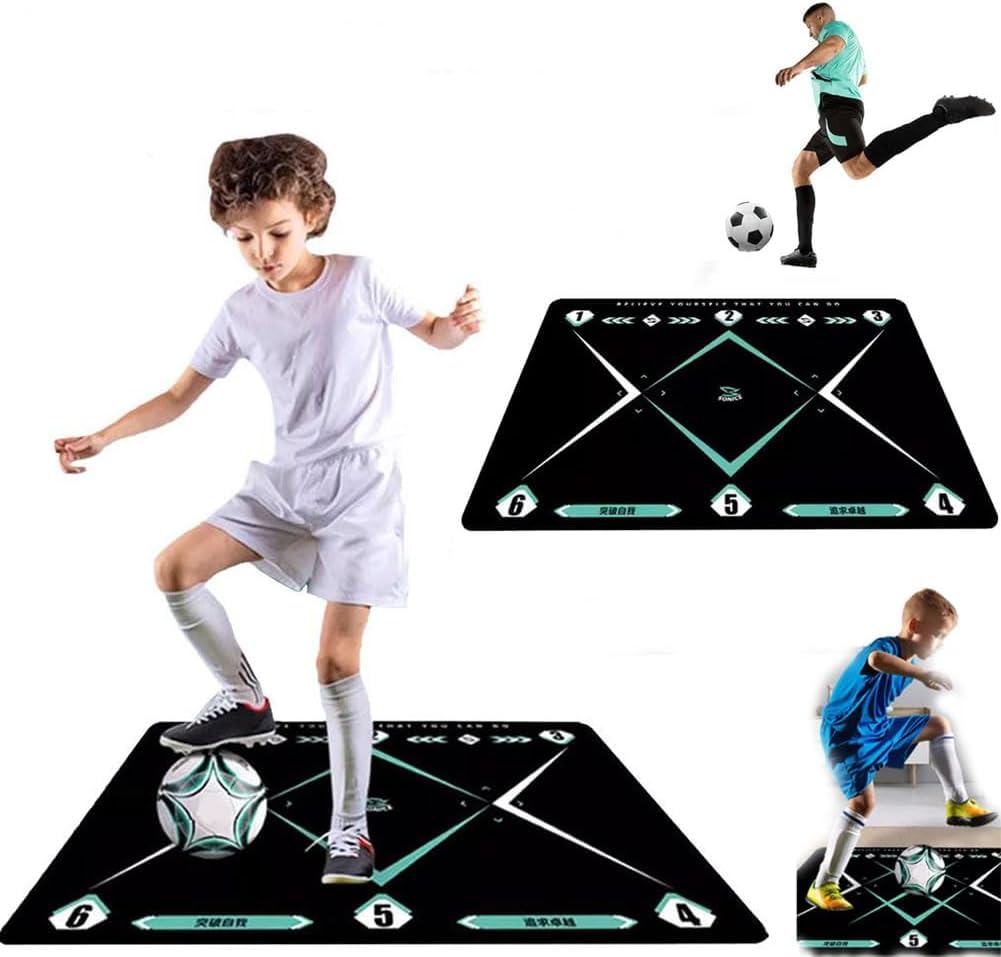 Tapis Football Entraînement GYHWOFUL 90x60cm - Avec Chaussettes Et Sac, Antidérapant