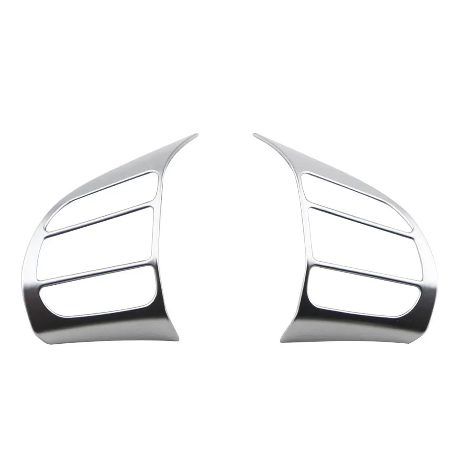 for Hyundai for Kona for Encino for Kauai 2017-2023 SUV Interior Frame Car Sticker 2Piece ABS Steering Wheel Trim Decoration Interior Trim(Silver)