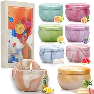 Scented Candles Gifts for Women, 8 Pack Natural Soy Aromatherapy Candle, 480g Burn Time 160-200 Hours Portable Tin Candle, Gift Sets for her, Couples, Birthday Party, Wedding, Mother's Day Presents
