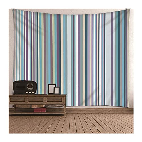 Homxi Tapiz de Pared Habitacion,(210x140CM) Tapiz para Sofa Azul Púrpura Tapiz Poliéster Rayas