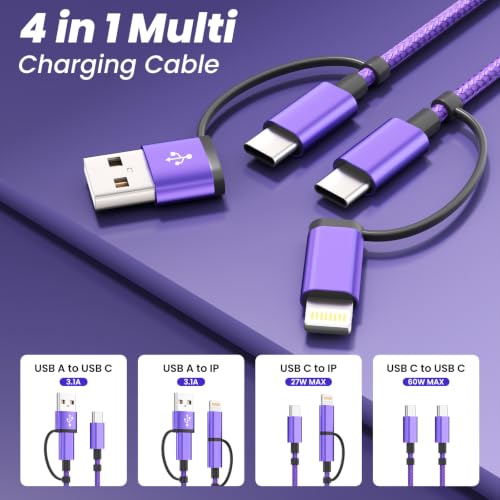 2Pack 4 in 1 Multi Charging Cable - image 2
