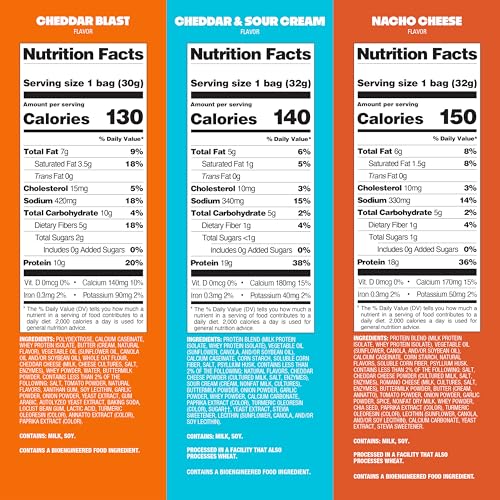 Image of Quest Nutrition Cheese Lovers Variety Pack, Nacho Tortilla Style Protein Chips, Cheddar & Sour Cream Chips, Cheddar Blast Crackers (4 of Each), 1.1 oz, 12 Count