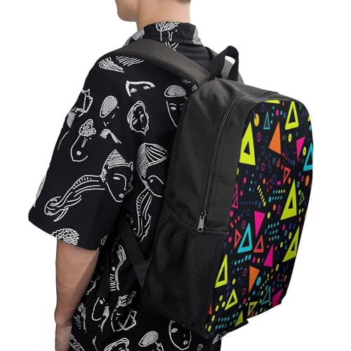 80s 90s Neon Backpack Simple Leisure Travel Backpack Outgoing Daypack 17 Inch4