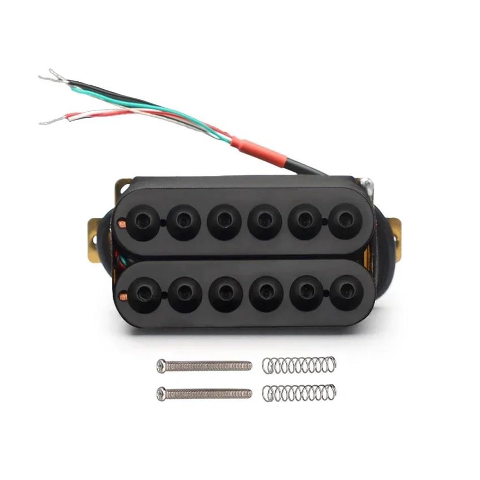 Position Du Manche/chevalet Du Micro Humbucker En Métal Réglable Micro Électrique Simple Bobinage Alnico 5(Black One Set)