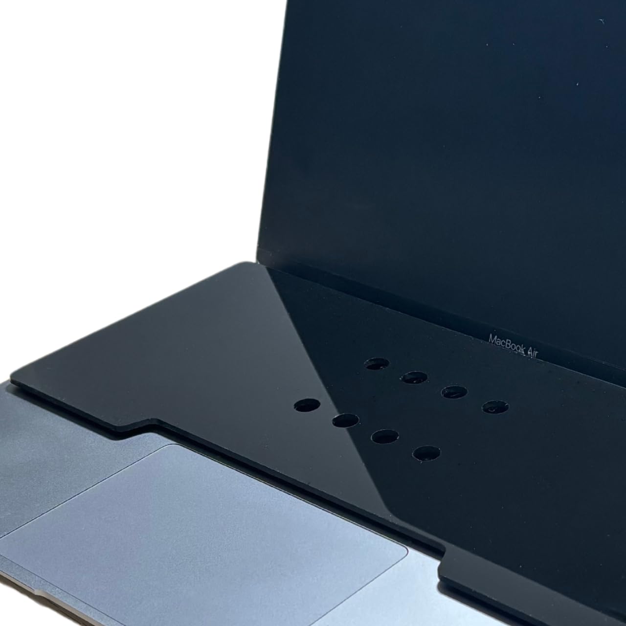 藤倉工房 キーボードカバー 尊師スタイル用 HHKBなどキーボードを置ける MacBookやThinkPadなど様々なPCに対応 強度なアクリル板製 熱が籠らない通気孔つき (ブラック)