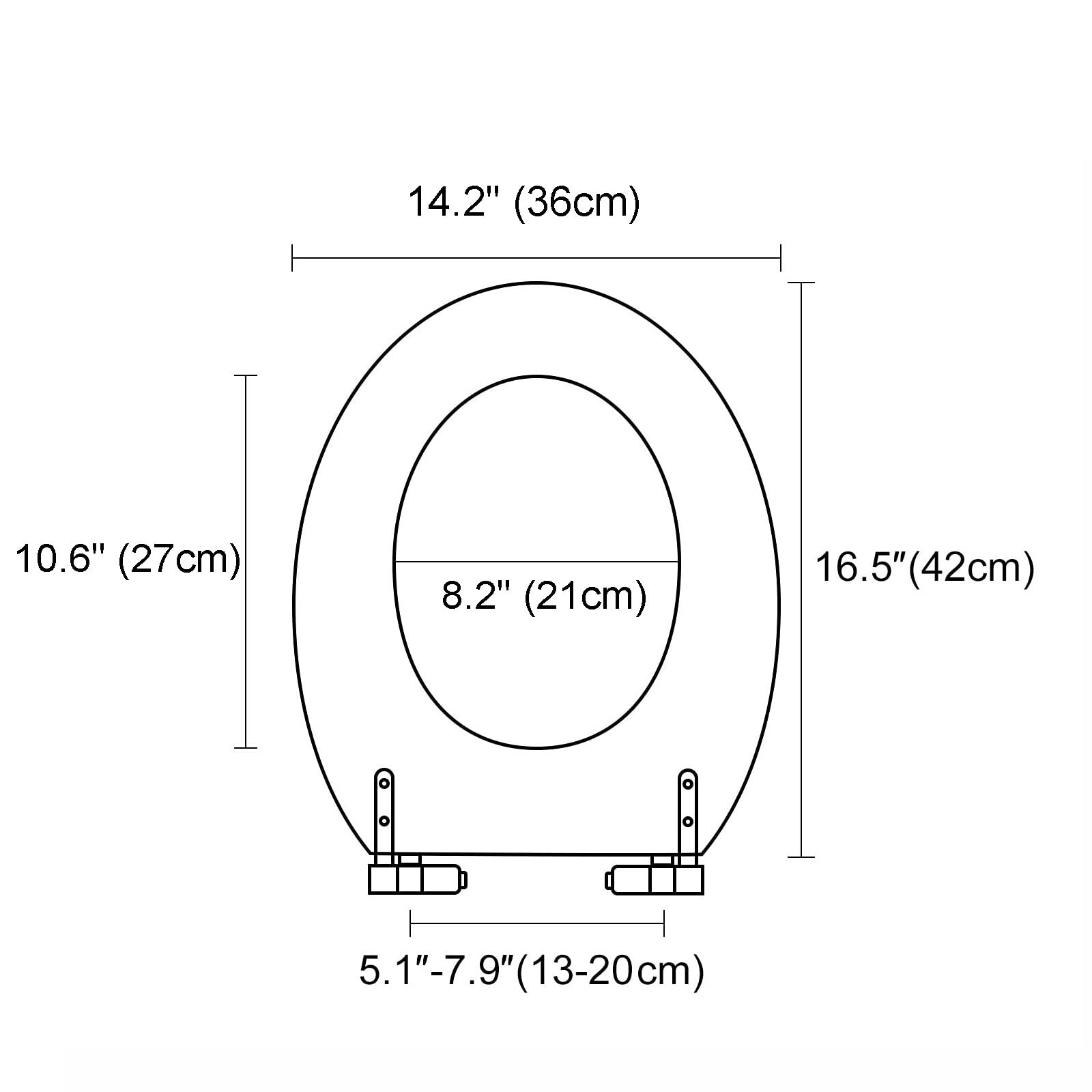 Glitzernder WC-Sitz aus Kunstharz, länglicher WC-Sitz, dicke WC-Sitze, glitzernder WC-Sitz, langsam schließend, Badezimmer-Toilettendeckel, einfach zu reinigen und zu installieren, 42 x 36 cm